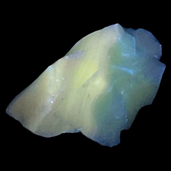Vintage Other - Lime Green Art Glass Cullet Glowing Manganese Slag Glass #5GM73